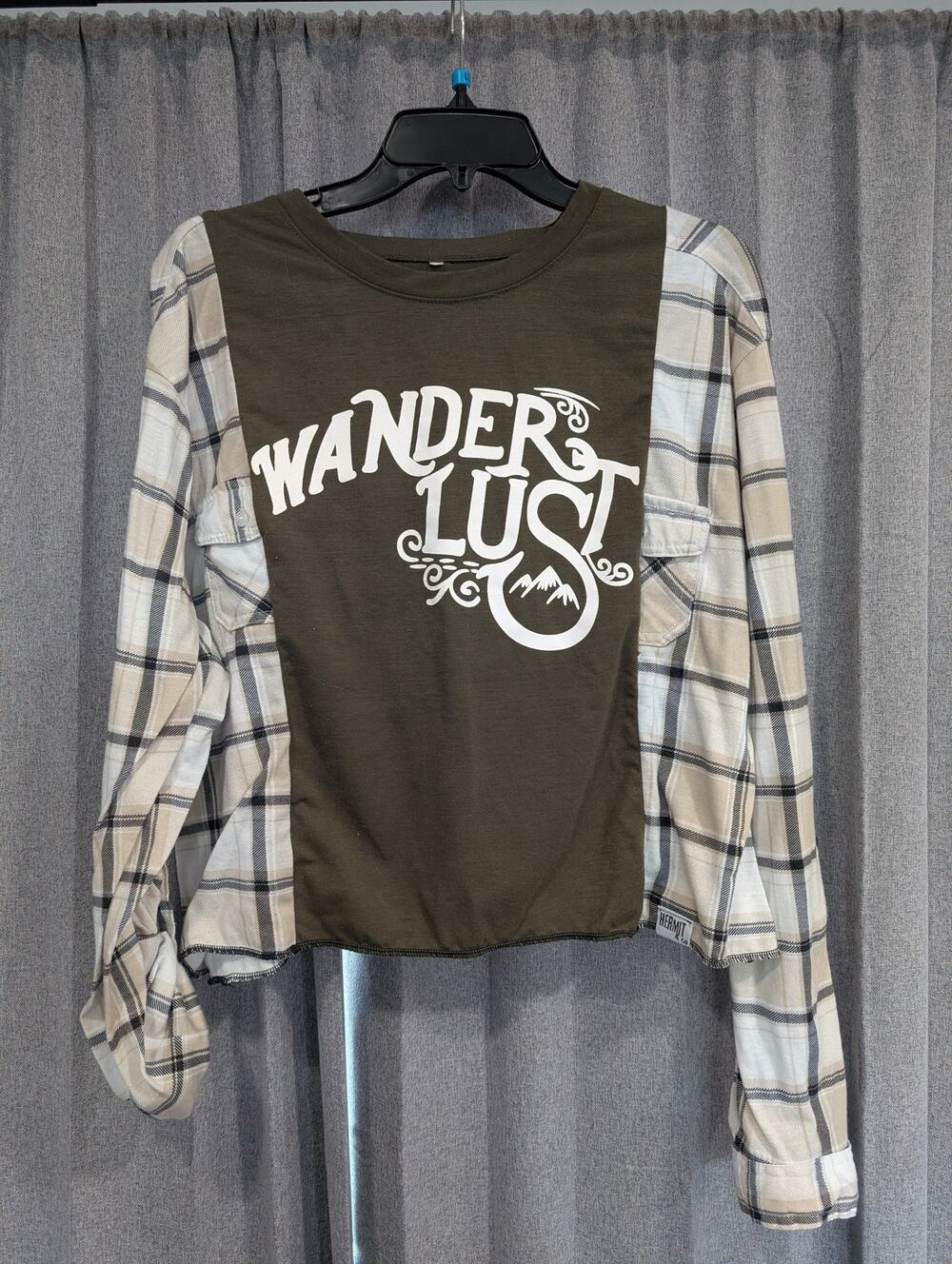 Upcycled Flannel Mash Up Top - Wanderlust